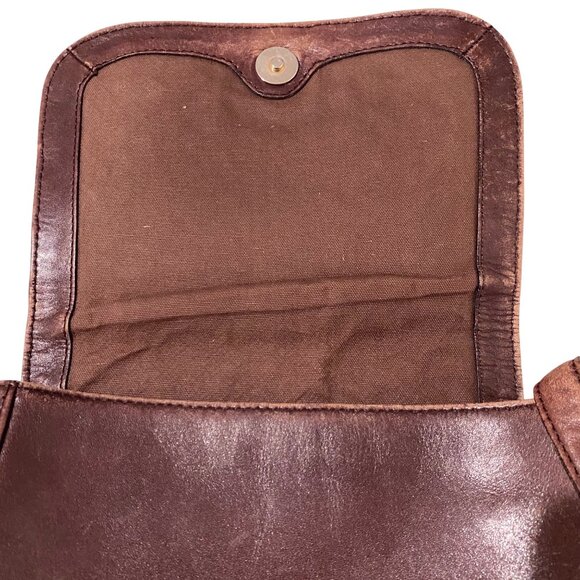 Vintage Etienne Aigner Brown Leather Crossbody Bag Purse Western Boho Preppy - Picture 8 of 12